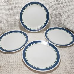 Corelle Mid-Century blue & green plates (4) 10 1/4" . Good condition and smoke free home. 