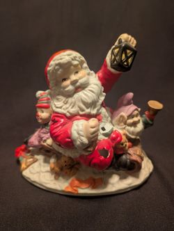 Vintage JCPenney Santa Clause Tea Light Holder 