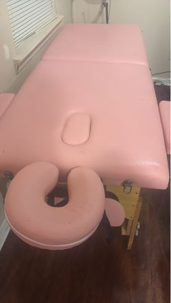Pink Portable Massage Table with Face Cradle