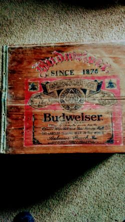Very old Budweiser Beer crate