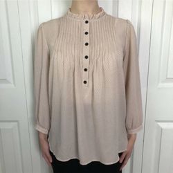 Jasmine & Juliana Elegant Blouse Size Large, New Whit Tags Original 