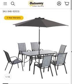 Patio Table New in Box patio table for umbrella