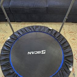 BCAN Foldable Mini Fitness Trampoline with Handlebar – Like New