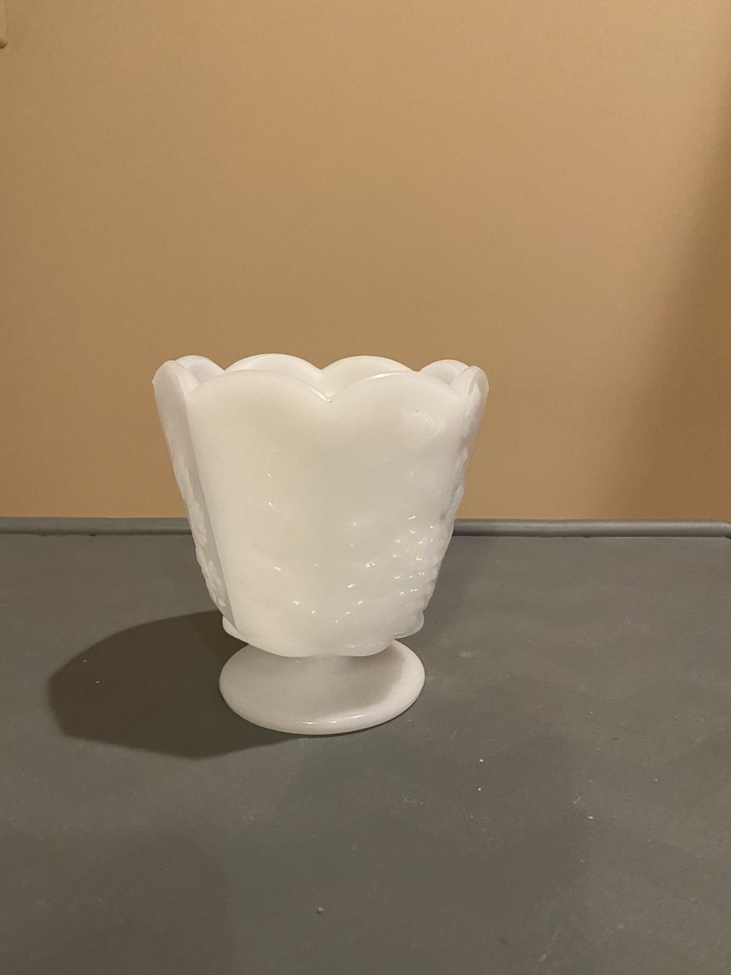 Milk Glass Small Pedestal Bowl