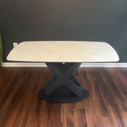 Povision 55” Modern White Dining Table