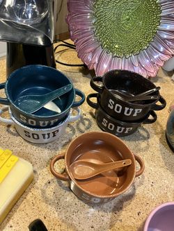 Ceramic Soup Bowls - Set Of 6