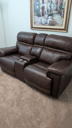 Dark Brown Leather Sofa Recliner