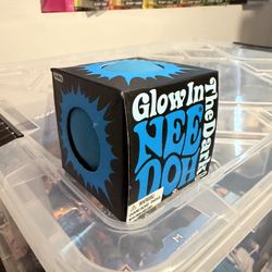Nee Doh Needoh Glow-In-The-Dark Stress Fidget Squeeze sensory Toy TikTok Blue