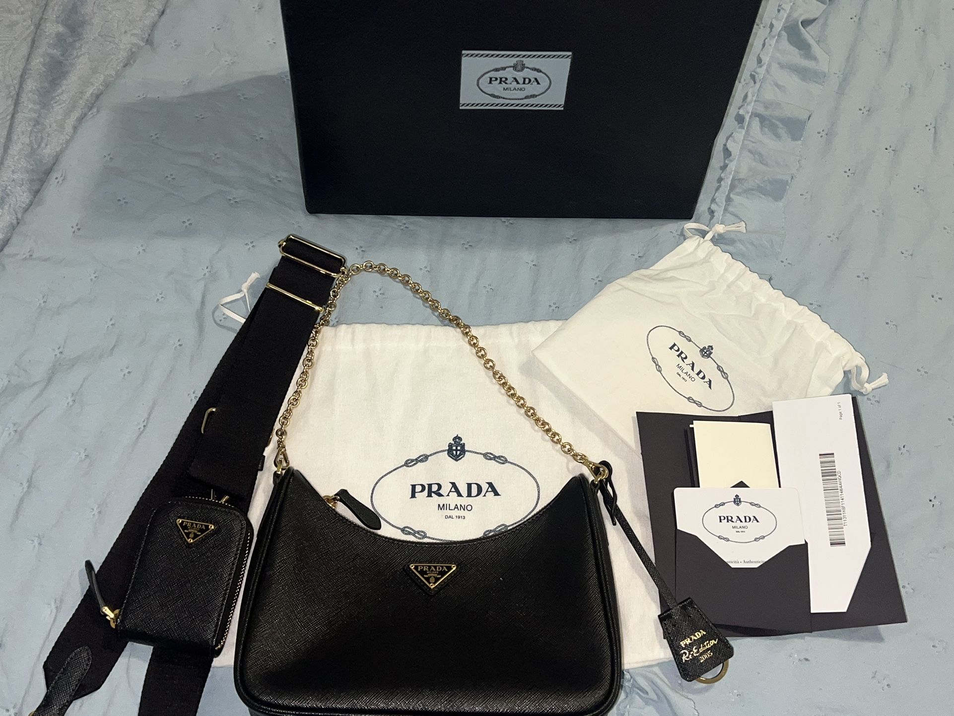 Prada Re-edition 2005 Saffiano Leather Bag made in Italy