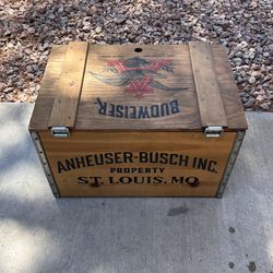 Vintage Budweiser Wooden Beer Crate Box