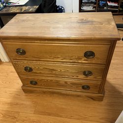 3 Drawer Wood Dresser 