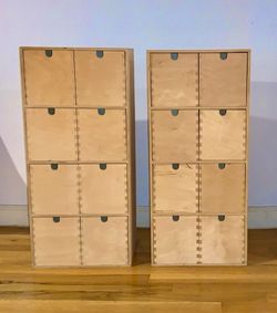 Birch plywood storage 8 drawers mini chest organizer