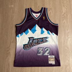 Size Large - Mitchell And Ness NBA Basketball 75th Utah Jazz Vintage Swingman Jersey Authentic Fanatics 
