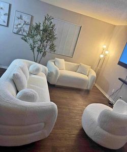 Sofá Y Loveseat Boucle Minimalista. Super Offer. Ask For Price ‼️‼️