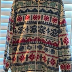 Alfred Dunner Fleece Zip Up Sweatshirt