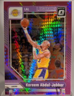 Kareem Abdul Jabbar Pink Hyper Prizm Basketball Card Lakers HOF