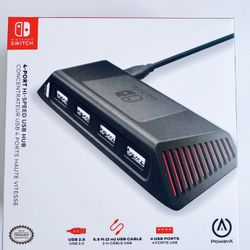 PowerA 4-Port Hi-Speed USB Hub for Nintendo Switch