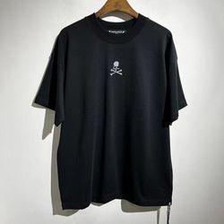 Skull Print Short-Sleeved T-Shirt Black Mastermind Japan 