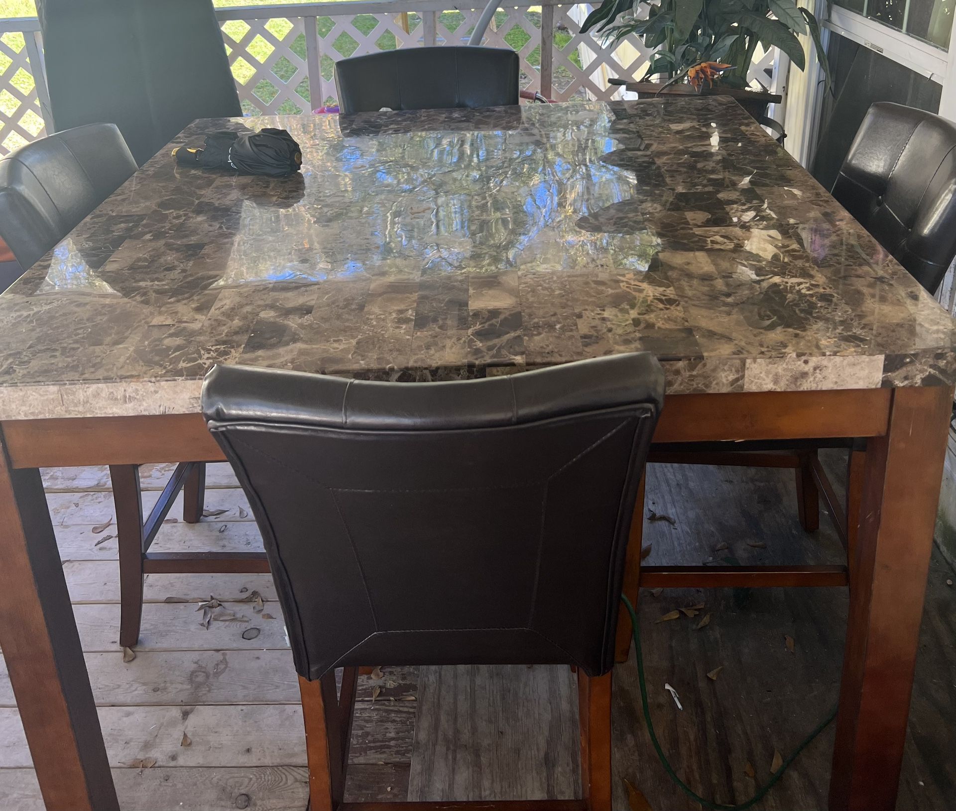 Tall Dining Marble Table