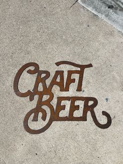 Rustic Metal Craft Beer Sign