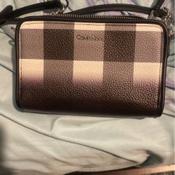 Plaid Black And White Calvin Klein Purse