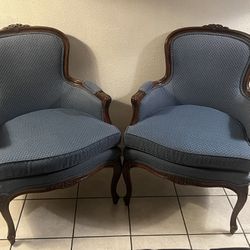 Ethan Allen Louis XV Style Bergere Chairs