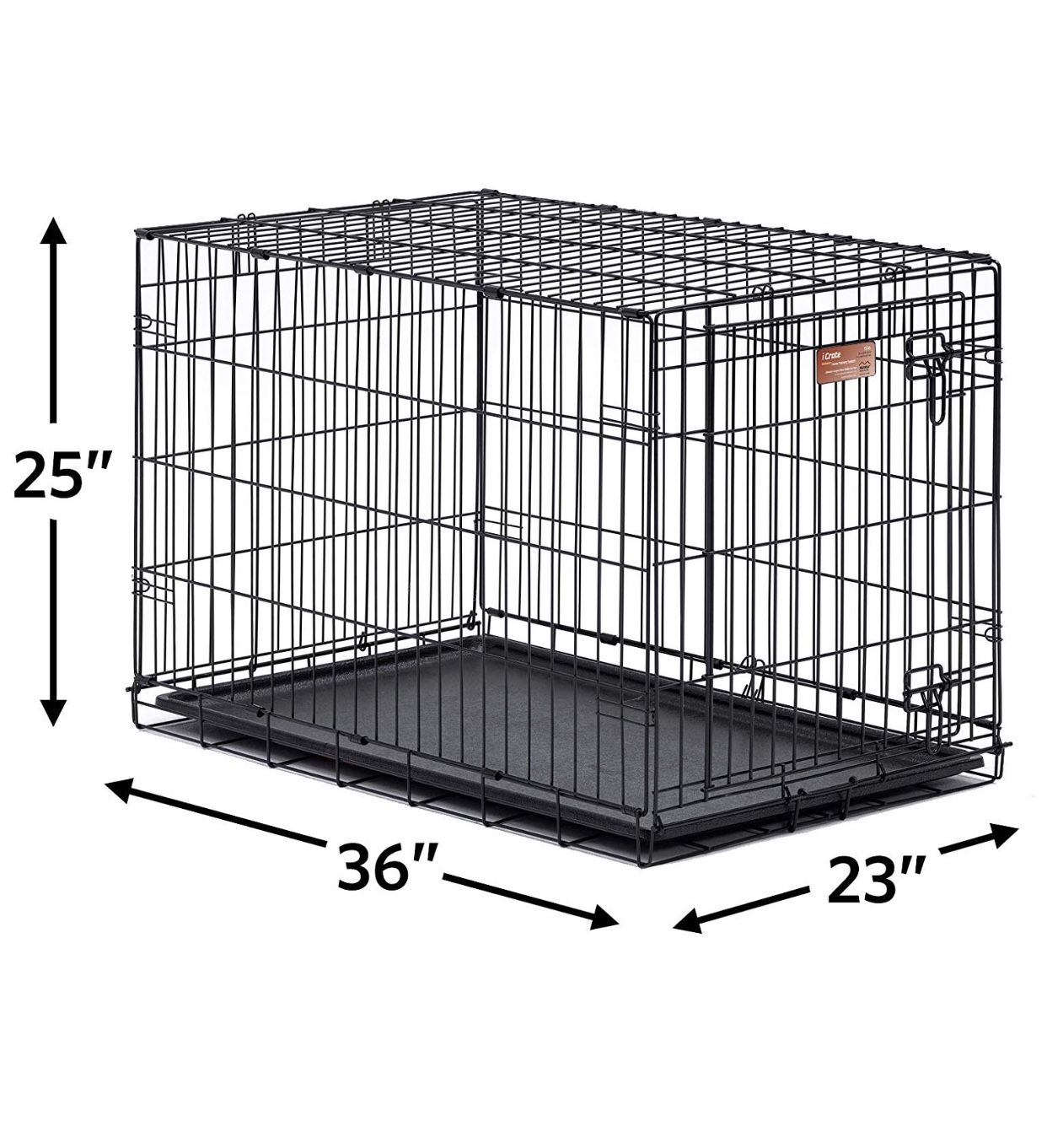 Midwest iCrate Single-Door Pet Crate 36x23x25 inches