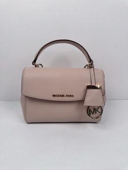Michael Kors Ava Small Top Handle Leather Satchel Crossbody Soft Pink