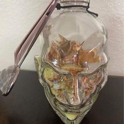 New “The Drunken Diablo Witch’s Brew Margarita” Glass Jug & Strainer 3 1/2” W x 6 1/2” H