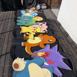 Custom Hand-Painted Pokémon Cutouts – 2–3 Ft Tall – Party Ready! 🎉