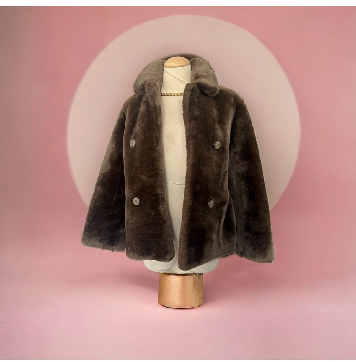 Vintage Spiegel Faux Fur Brown Coat