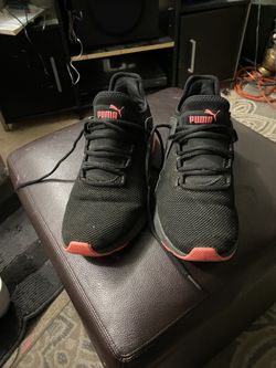 Women Black And Pink Puma Shoes