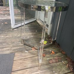 Glass End Table 