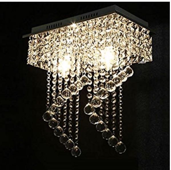 Elegant crystal raindrop chandelier will make a statement in your living room/dining room/bedroom