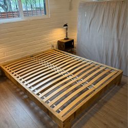 Custom made Queen frame/nightstands