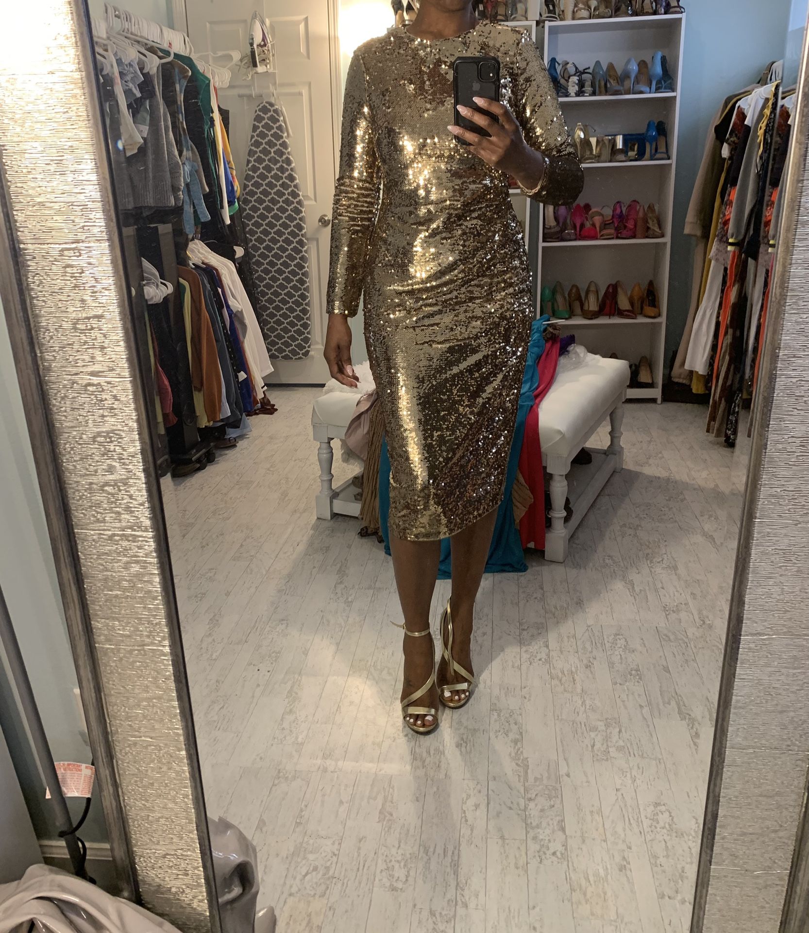 Gold Sequined Dress