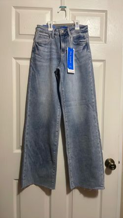 Denim blue moment jeans size 25 wide leg