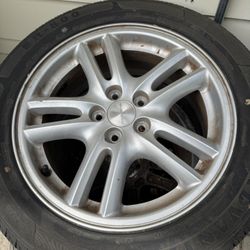 Subaru Aluminum Rims & 3 Tires
