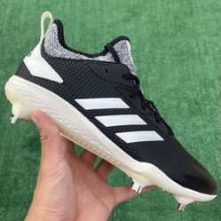 ADIDAS ADIZERO AFTERBURNER 5 “BLACK / WHITE” METAL BASEBALL CLEATS (Size 9.5, Men’s)