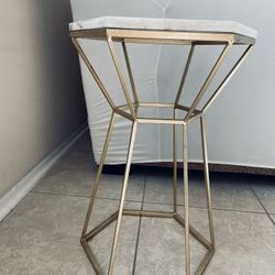 Marble Top  Side Table Or Stool 