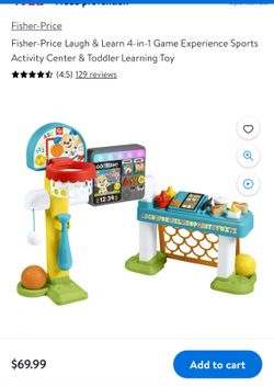 Fisher-Price Laugh & Learn 4-in-1 Game Experience Sports Activity Center & Toddler Learning Toy