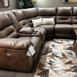 [OM] 🟪 Only $45 initial then take it home 🏡 Brand New Ravenel 3 Piece Power Reclining Sectional 