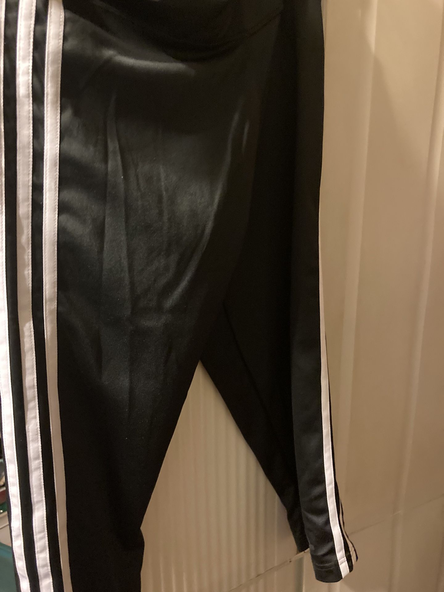 Adidas Climalite Womens Stripes Leggings Black Size Medium