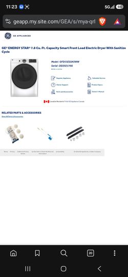 GE fronteras electric dryer