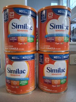 4 CANS OF BABY SIMILAC SENSITIVE FORMULA