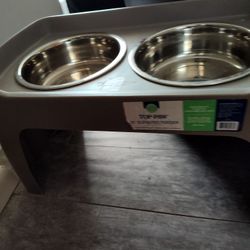 15 Inch Elevated Dog Food And Water Bowl