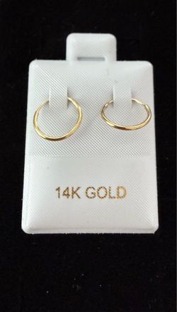14kt hoops