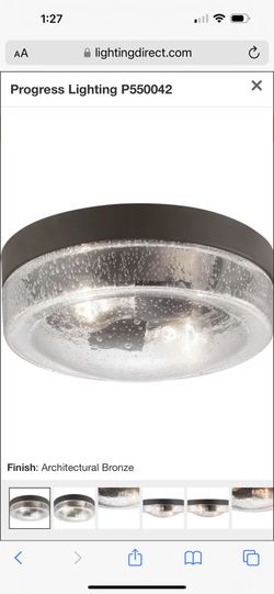 Weldon Collection - Architectural Bronze Flush Mount Drum Ceiling Lights