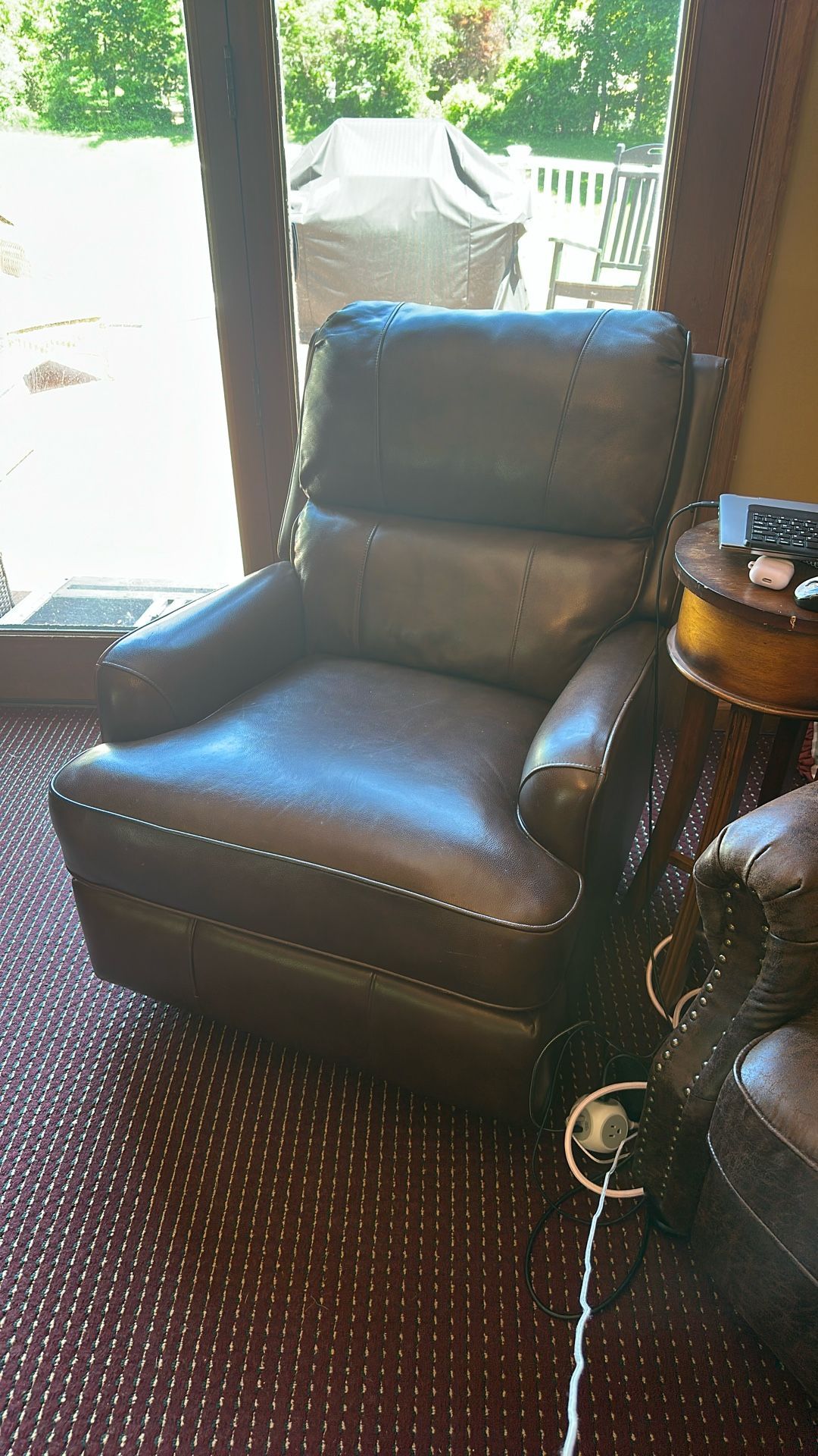Leather Swivel Recliner
