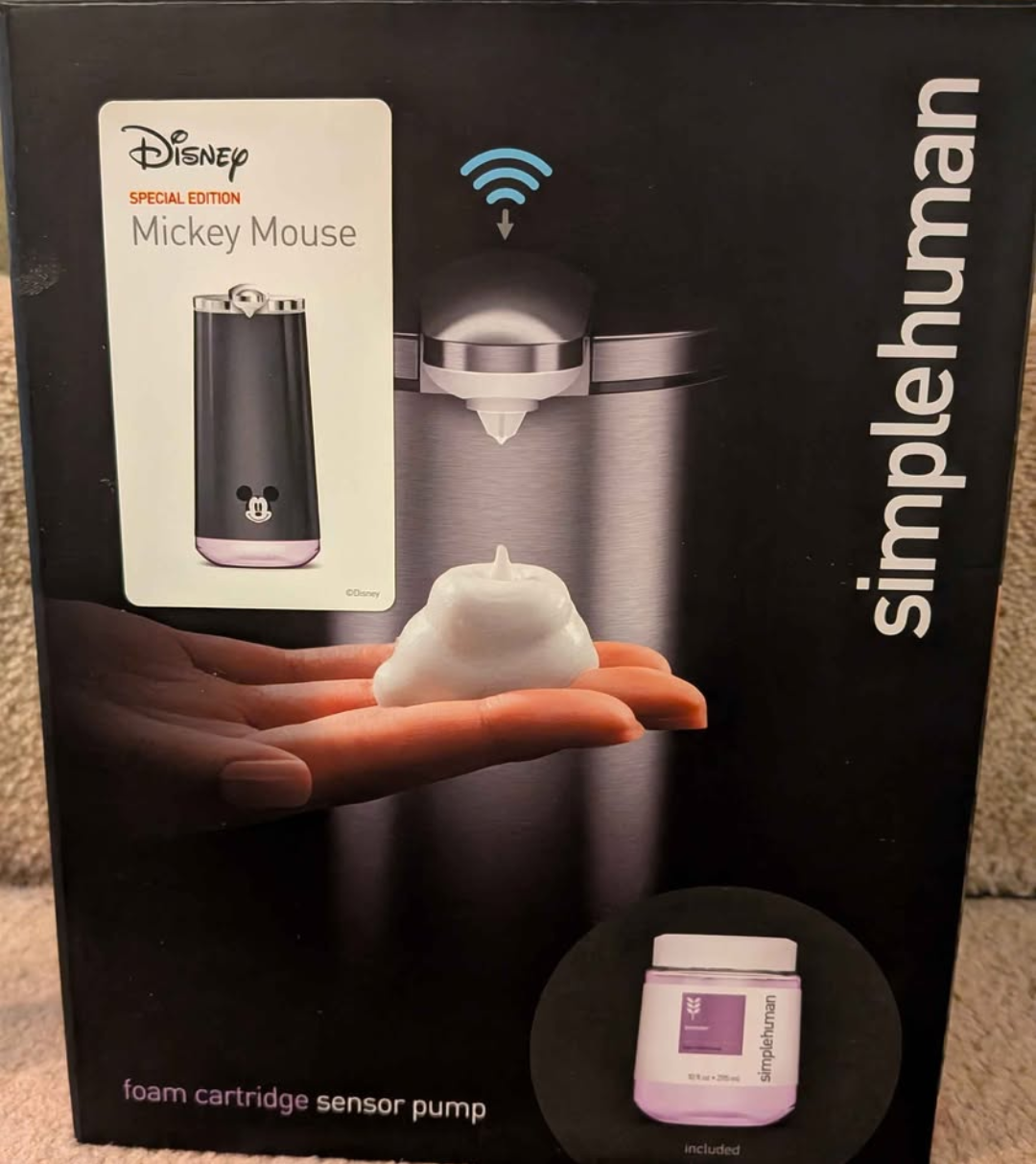 RARE / Discontinued-NEW Disney x simplehuman Mickey Mouse Foam Sensor